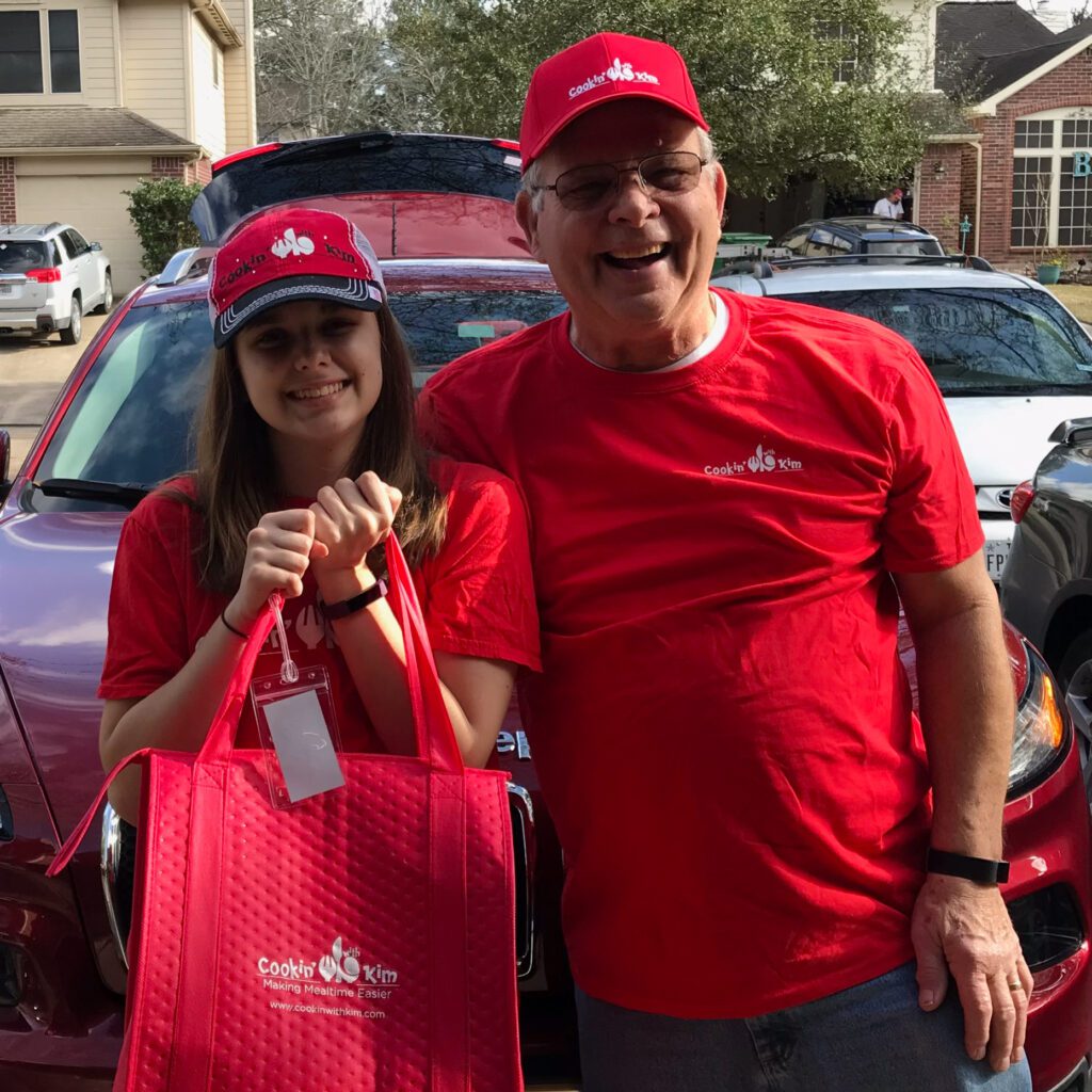 two people delivering food