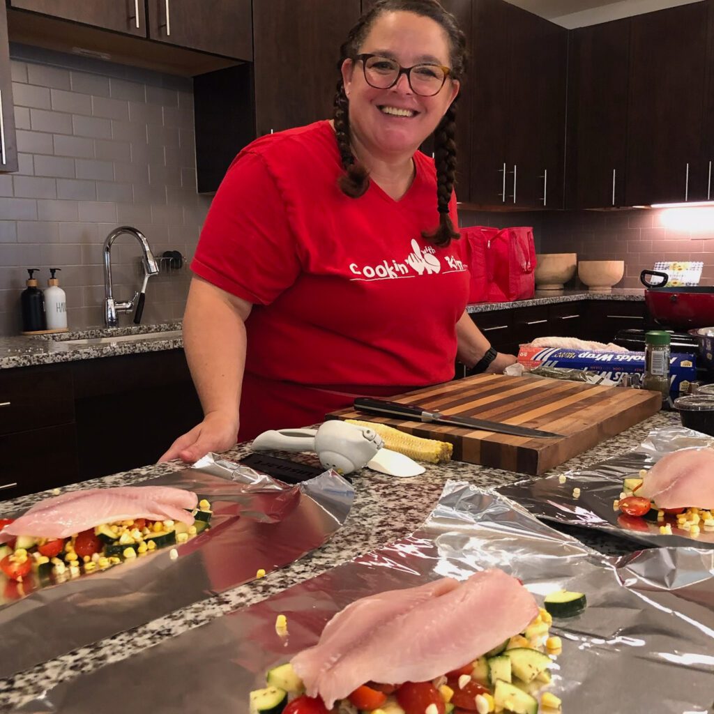 chef with food samples