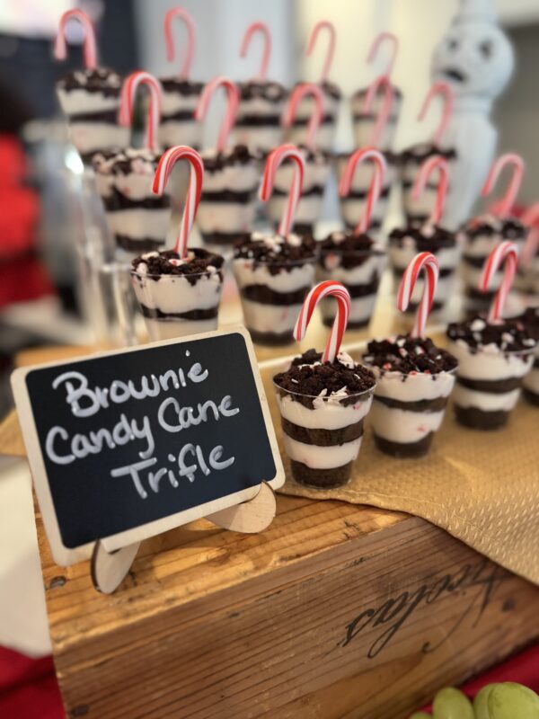 Mini Brownie Candy Cane Trifle